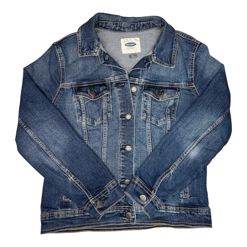 Old Navy Women's Classic Denim Jean Jacket Medium Blue Casual Layer
